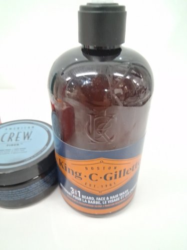 3 ASSORTED MEN'S CARE PRODUCTS - assorted brands, sizes, types and uses - JUST FOR MEN / AMERICAN CREW / KING C GILLETTE image 4