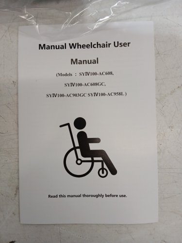 weyral 5-in-1 transport reclining wheelchair for adults/seniors with swing away elevated leg rests, flip back arms & high back removable headrest - 265lbs capacity - 27.5" x 47.2" x 55" - white/black (model:syiv100-ac608) image 4