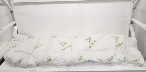 BAMBOO QUILTED FITTED MATTRESS TOPPER - QUEEN - WHITE image 3