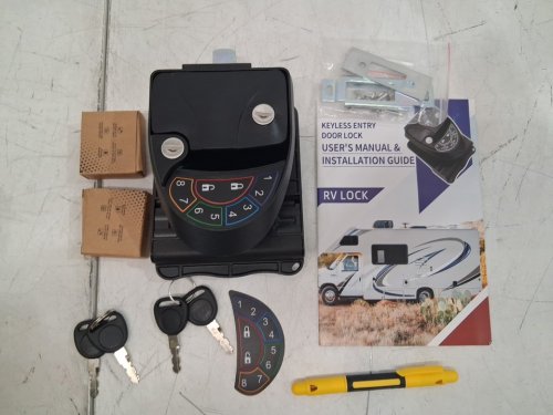 RAMKLE RV Keyless Entry Door Lock - for Caravan, Travel Trailer, Bus, Yacht - BLACK image 5