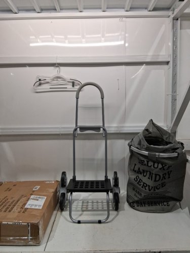 DBEST PRODUCTS HEAVY DUTY LAUNDRY TROLLEY WITH STAIR CLIMBER WHEELS AND REMOVEABLE LAUNDRY BAG - 110LLBS MAX - dark GREY image 3
