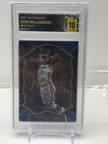GRADED 10 BLACK MAMBA GRADING 2020 PANINI SELECT #1 ZION WILLIAMSON BLUE RETAIL CARD image 3