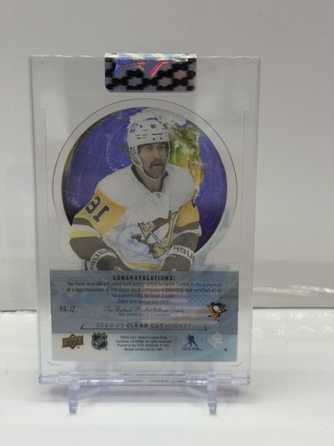 SIGNED JASON ZUCKER LTD ED #3/99 - 2022- 23 UPPER DECK CLEAR CUT PRIDE USA CARD (PA-JZ) image 2