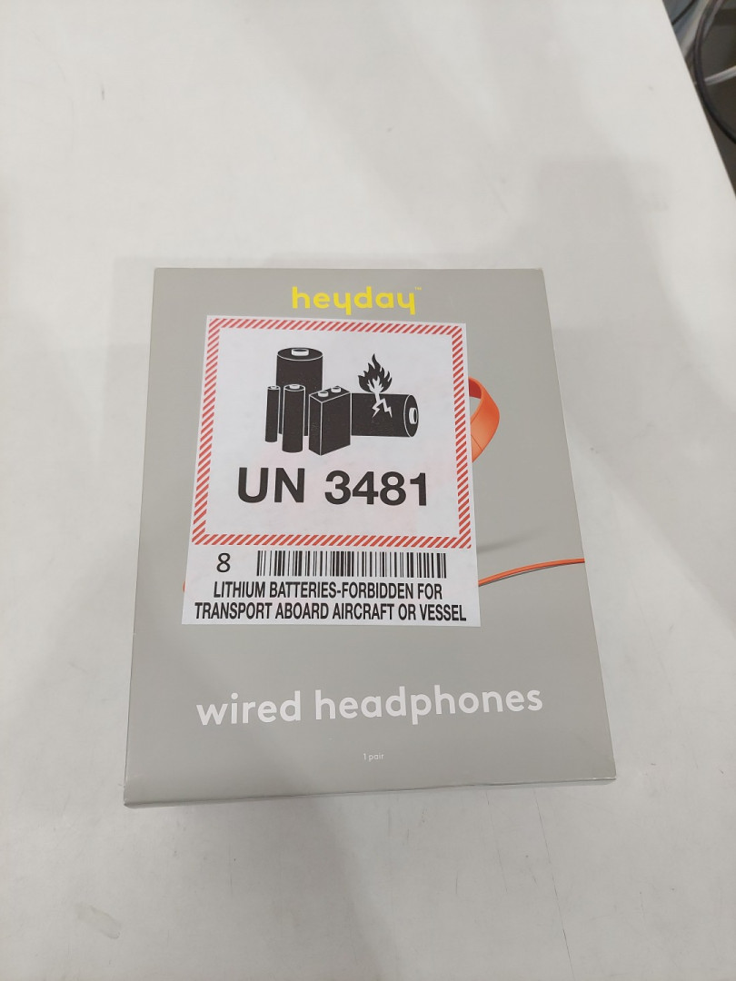 HEYDAY wired headphones with Microphone - 3.5mm aux - coral orange (MODEL: 008 07 1873) image 2