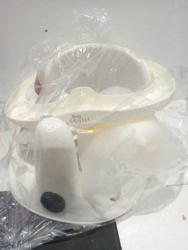 Hibby baby Non-Slip bath seat on Suction Cups with LED temperature display and accessories - 6m+ - beige image 4