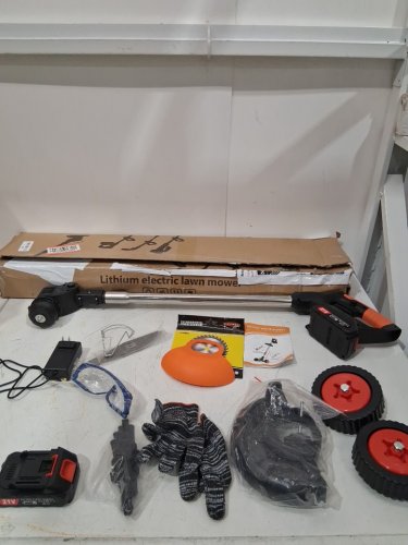 LITHIUM electric lawn mower/weed Wacker/grass trimmer - 21V - orange/black image 2