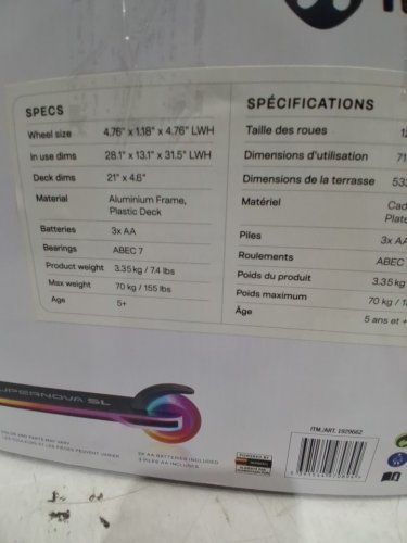 MELO SUPERNOVA SL ULTIMATE LIGHT UP KIDS SCOOTER - 155LBS CAPACITY - MULTICOLOUR (MODEL:1929662) image 3