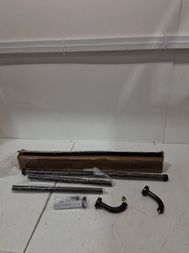 sparkforte curved window curtain rod - 28" - 48" - dark bronze image 2