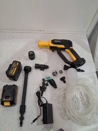 BLSKBY BRUSHLESS CORDLESS HIGH-CAPACITY BATTERY OPERATED PRESSURE WASHER - 1100 PSI  - YELLOW (MODEL: JZ004) image 3