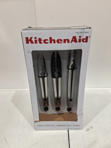 3PC KITCHENAID TONG SET - 10" / 11" - STAINLESS STEEL/BLACK (MODEL: 1739517) image 2