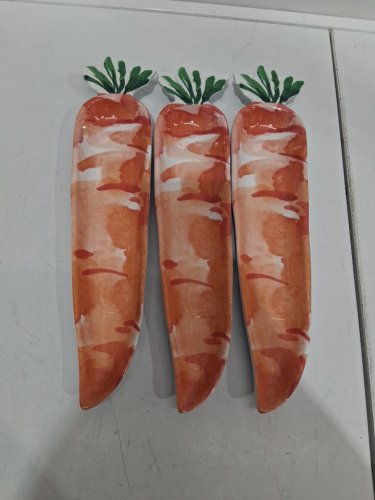 3 PLASTIC CARROT TRAYS - 14" X 3" - ORANGE/GREEN (MODEL: SA0463E26) image 2