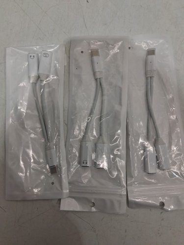 (3) HAUXGOGO USB-c SPLITTER- 1-IN 2-OUT - WHITE image 2