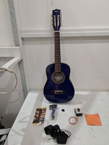 ADM Beginner Acoustic Classical Guitar with accessories - 30" - blue (model: ja101-30-bl) image 3