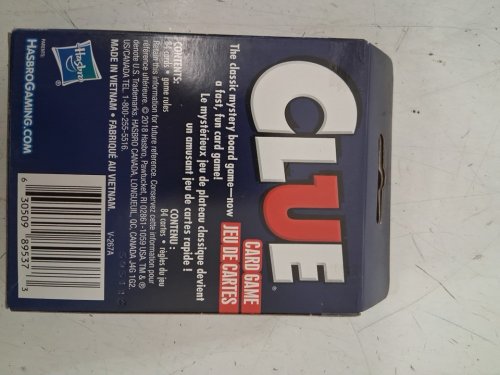 hasbro gaming CLUE STRATEGY CARD GAME (model: e7589) image 3