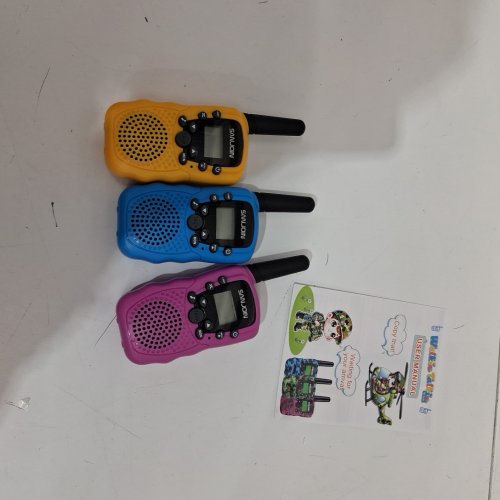 3pk kids sanjoin walkie talkies - 5.5" - blue/pink/yellow (model: t-388) image 4