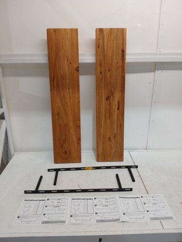 2pk fun memories elm wood floating shelves - 36" x 9.3" x 1.4" - natural finish (model: FS-YMBGZ32) image 4