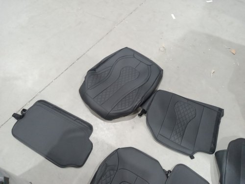 5pc coverado waterproof universal fit leather seat covers - black image 5