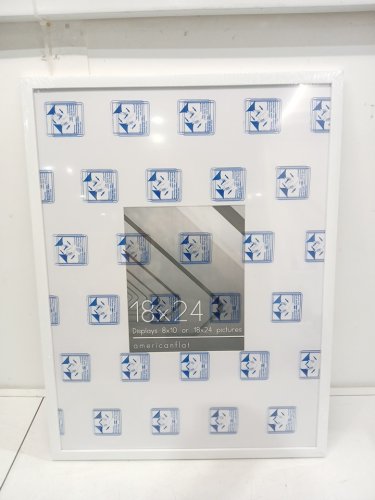 Americanflat plexiglass picture frame with removable white insert - 18" x 24"/10"x8" - white image 3