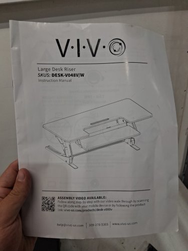 vivo height adjustable standing desk converter riser with keyboard tray - 47" x 22" - black - (model: desk-v048v) image 11