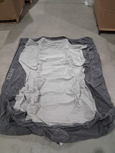 INTEX DURA-BEAM SERIES DELUXE COMFORT PLUSHFIBER-TECH INFLATABLE AIR MATTRESS WITH INTERNAL ELECTRIC PUMP - 18" - QUEEN - GREY (MODEL: AP619D/64413ED) image 2