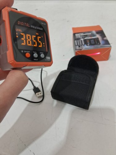 Digital Magnetic Angle Finder Cube with Dual Laser Gauge - Orange / Grey (Model: ‎COUS31001c6) image 4