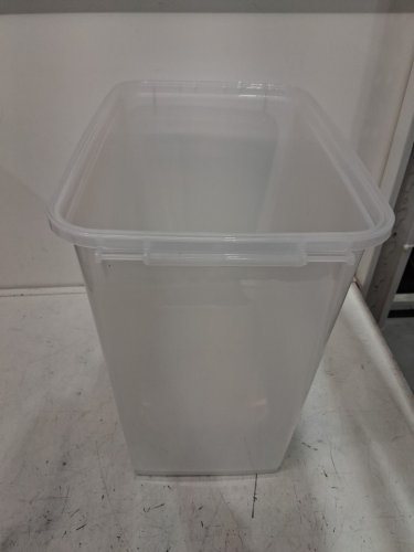 IRIS USA WEATHERPRO AIRTIGHT PET FOOD CONTAINER WITH WHEELS - 31.2L CAPACITY - BLACK/CLEAR (MODEL: MP8) image 2