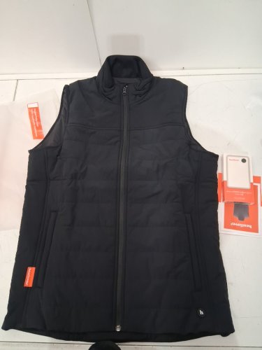 unisex heatlovers heated puffer vest with rechargeable battery pack - small - black image 3