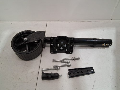towking adjustable single Wheel Trailer Jack for rv & boat trailer - 15" - 26"- Vertical Movement - 2000 lb max - black (model: 701130mb) image 5