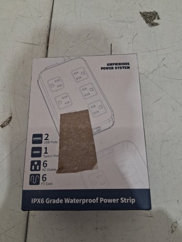 qiyuan ipx6 waterproof outdoor surge protector power strip - black (model: qy02u) image 3