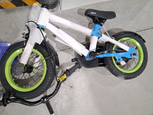 Olakids Children's Bicycle Bike with Training Wheels, Adjustable Seat and Handlebar, Handbrake, and Coaster Brake - 12" - Blue (Model: TS10178BL-12) image 4