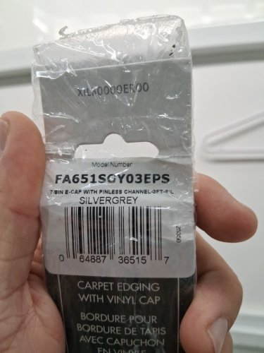 2 Shur trim aluminum E-cap pinless channel carpet edge - 7/8" - 3FT -  silvergrey (model: FA651SGY03EPS) image 3