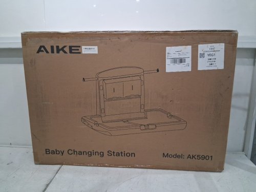 AIKE Commercial Wall Mounted Foldable Baby Changing Station - Grey - (Model: AK5901) image 3