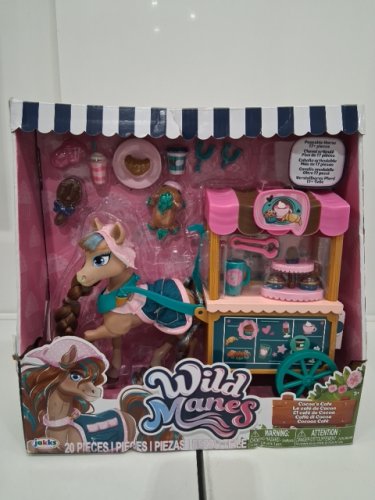 20pc Wild Manes Cocoa's Bakery Café Cart Playset with Horse Doll, Pastry & Drink Accessories image 2