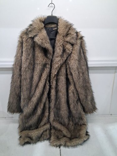Women's aixiriu mid-to-long length faux fur coat - medium -brown image 2
