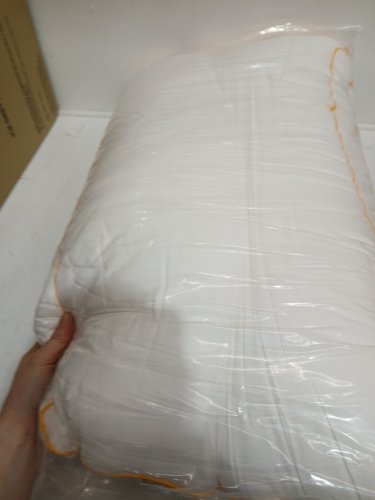 ARM & HAMMER SOFT JUST LIKE DOWN SLEEP PILLOW - QUEEN - WHITE/ORANGE image 2