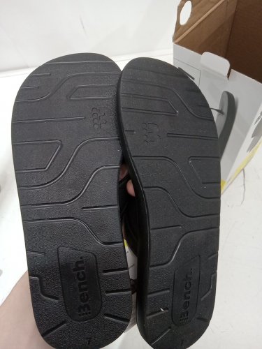 Mens Bench Comfort Flip Flops - 7 - black image 4