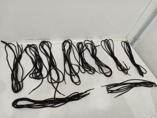 10pr braids & laces braided round shoelaces (20 laces total) - 48" - BLACK image 3