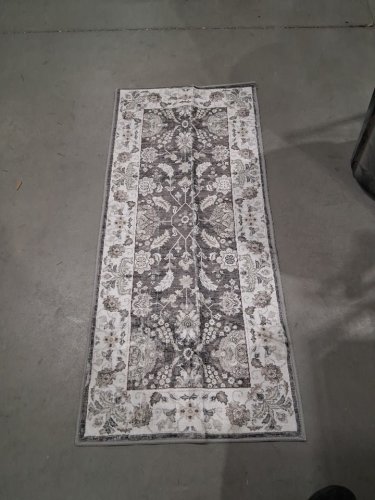 2pc washluxe area rug & runner set - 5ft x 7ft & 2.25ft x 5ft - white/black (model: 2046294) image 4