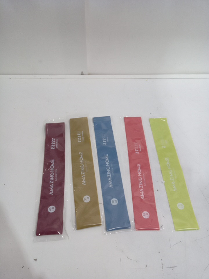 5pk Resistance Bands for Working Out- 5 Levels - multicolor image 3
