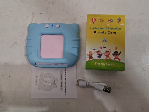 KID'S AIRBITION BILINGUAL TALKING FRENCH/ENGLISH FLASH CARD MONTESSORI TOY - 200+ CARDS - BLUE image 3