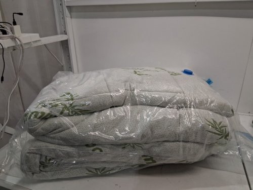 Premium BAMBOO MATtRESS TOPPER for Back Pain - QUEEN (60" x 80") - white/green image 2