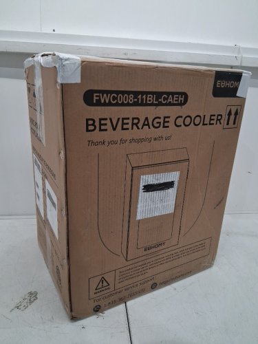 EUHOMY BEVERAGE REFRIGERATOR COOLER WITH 40°F-61°F DIGITAL TEMPERATURE CONTROL - 18L (HOLDS 25 CANS) - BLACK (MODEL: FWC008-11BL-CAEH /‎ WC-6B) image 9