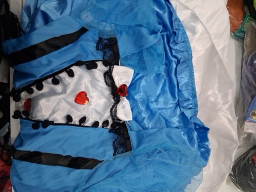 AMAZING ALICE COSTUME DRESS SET - MEDIUM (8-10) - BLUE, BLACK AND WHITE (ITEM: 14896) image 2