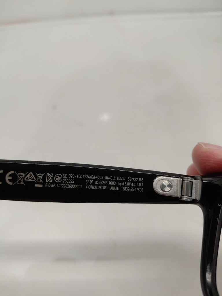 RAY-BAN META WAYFARER gen 2 smart glasses size 53 - gloss black with clear lenses (model: rw4012) image 4