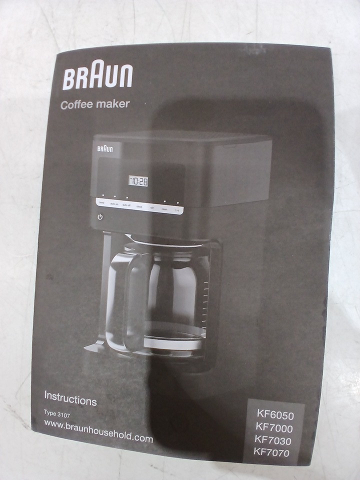 BRAUN 12-CUP BREWSENSE DRIP COFFEE MAKER - WHITE/SILVER (MODEL: KF6050) image 10