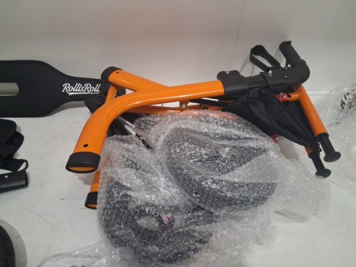 rollisroll All Terrain Rollator Walker with Seat and backrest - 12" Big Rubber Wheels/300lbs max  - orange/black - (model: a42004w12) image 5