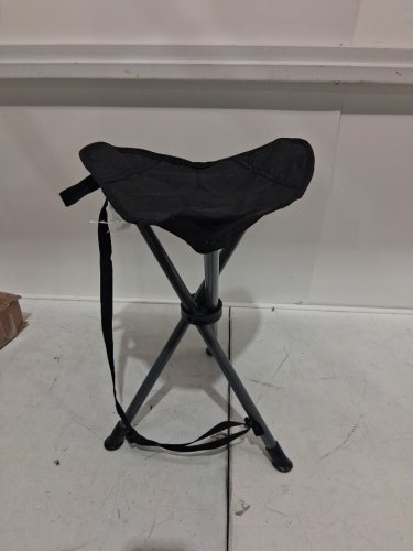 hurley portable foldable backless camping stool seat- 250lb maximum- black (model: 169501BGMD1) image 4