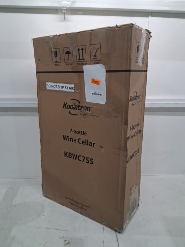 koolatron ultra-slim wine fridge with - 7 bottle capacity - black (model: kbwc7ss) image 2