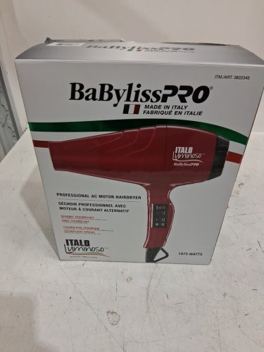 BaBylissPRO Nano Titanium PRO ITALO Luminoso Hair Dryer - red (MODEL: 3822345) image 2