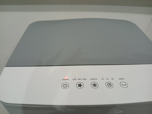 Portable Air Cooler with Water Tank Evaporative Cooling - 8l - white/grey (model: zwn-112) image 4